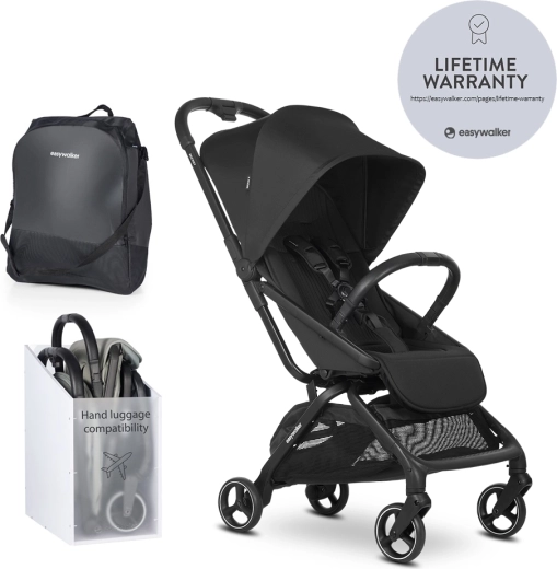 EASYWALKER спортна детска количка Rockey S – Чисто черно