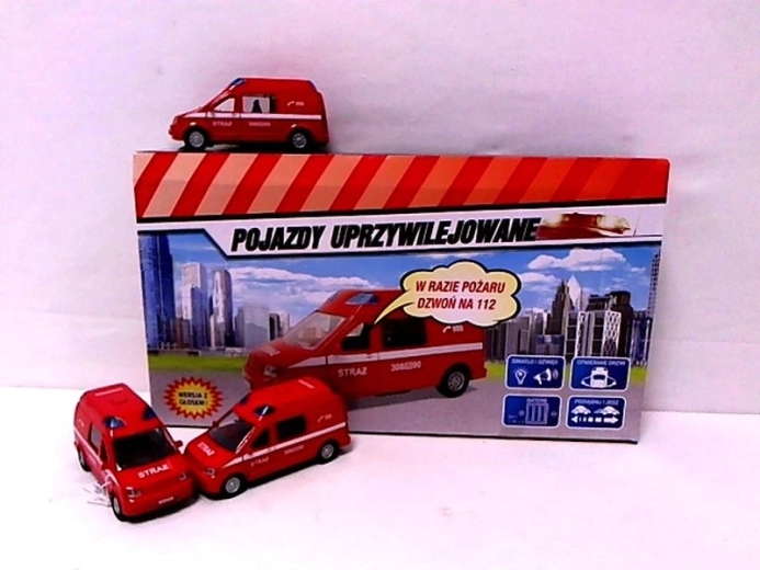 Fire truck van with sound 14 cm