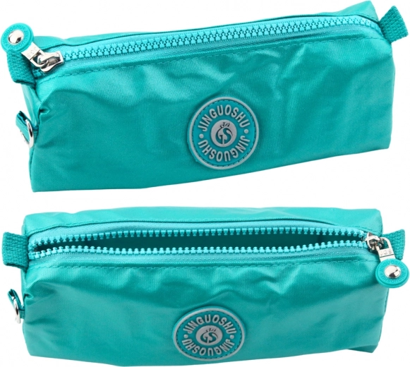 School pencil case with green pocket