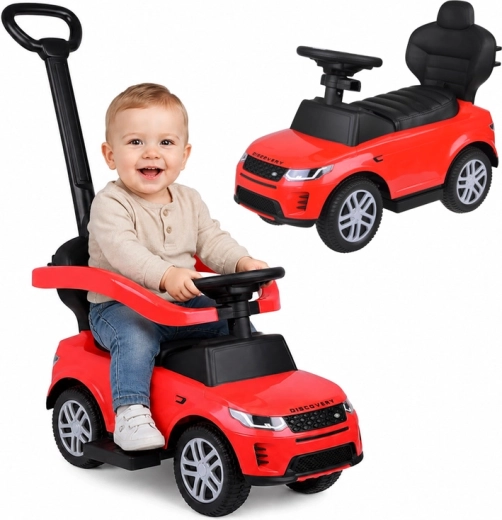 Children’s 2-in-1 ride-on and push car Range Rover with sounds, red