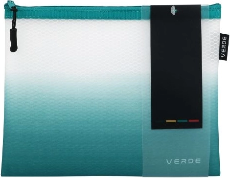 A5 mesh zip envelope Verde milano