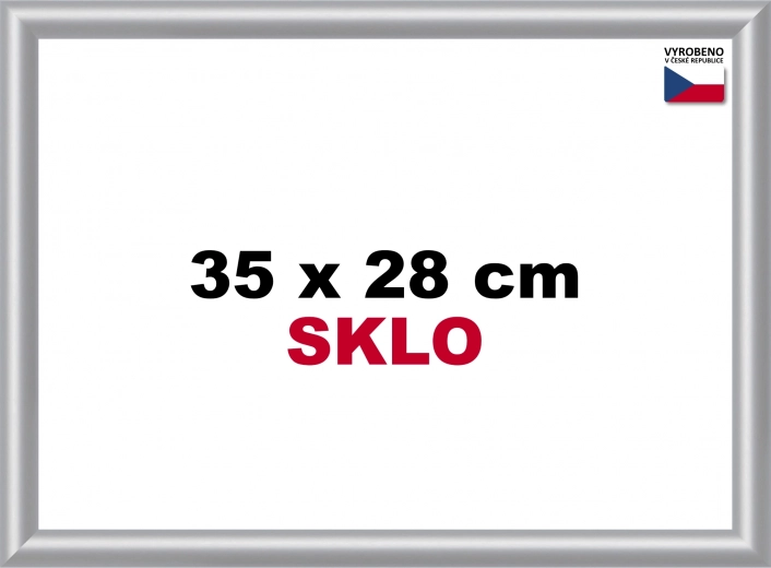 Plastic frame silver 35x28 cm