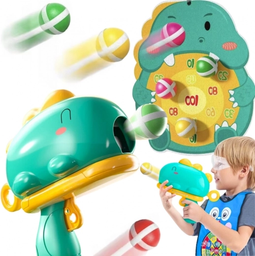 WOOPIE dinosaur shooting game with hook-and-loop target