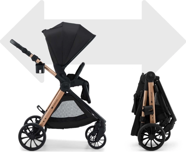 Folding with the seat in both directions and self-standing