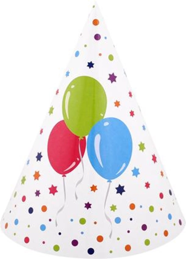 Paper party hats, 6 pcs
