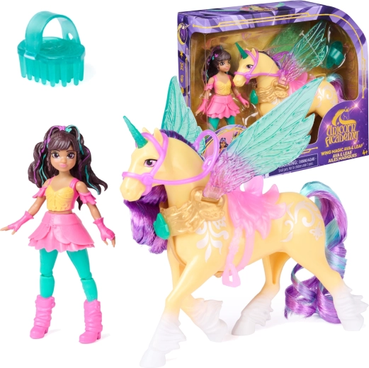 Unicorn Academy магически крила – кукла Ава и еднорог Leaf с аксесоари
