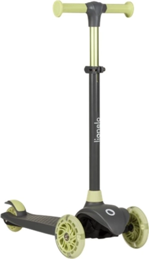 Children's three-wheel scooter LIONELO Jessy Grey Green with LED wheels