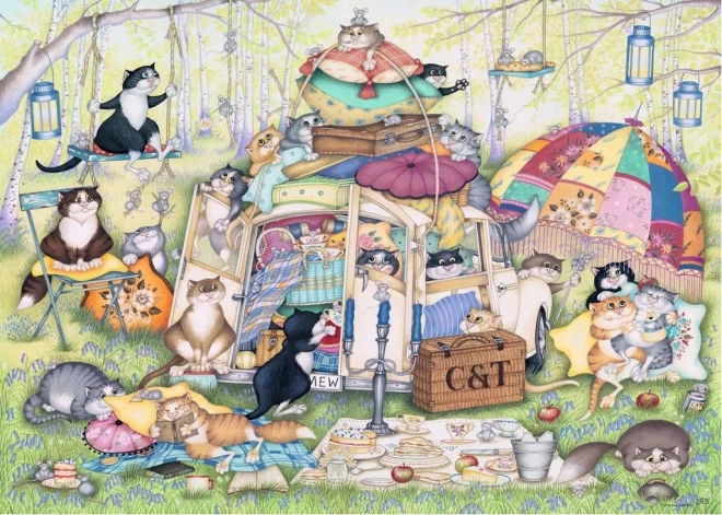 Ravensburger puzzle CRAZY CATS – Lazy Summer Afternoon (1000 pieces)