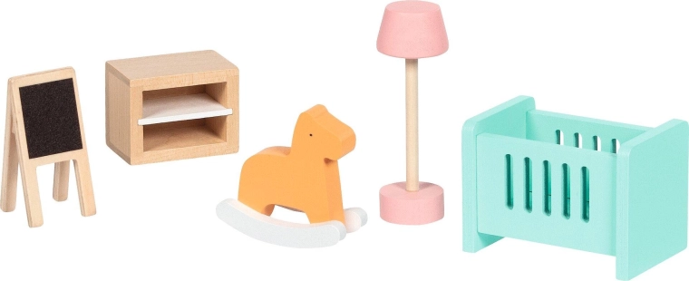 Wooden Copenhagen Dollhouse Furniture Living Room - 6 pcs