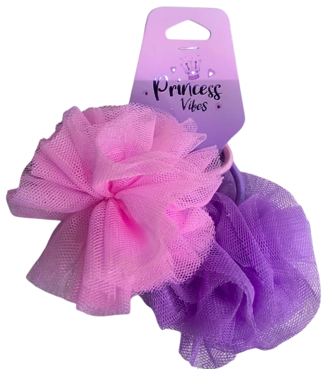 PINK комплект тюлени ластици за коса розов и лилав, 2 бр.