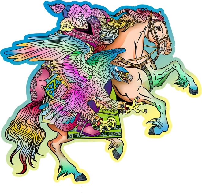 Wooden Puzzle Horse and Eagle 250 Pieces