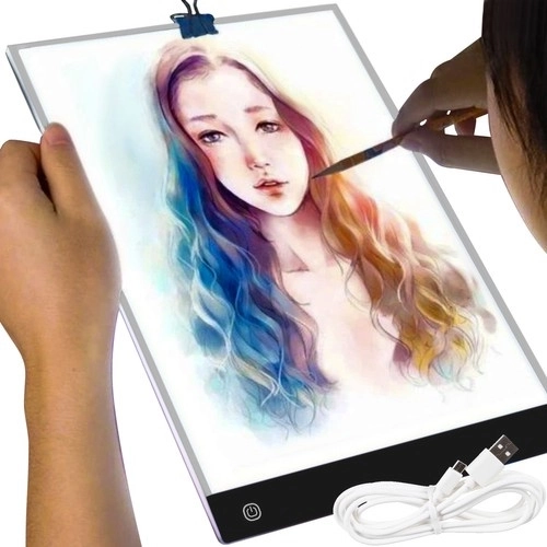 Ултратънка LED светлинна подложка за рисуване A4 с USB захранване