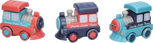 Colorful plastic wind-up locomotive 12 cm - 1 piece