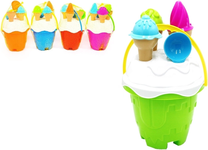 Sand Set Castle with Ice Cream Cones