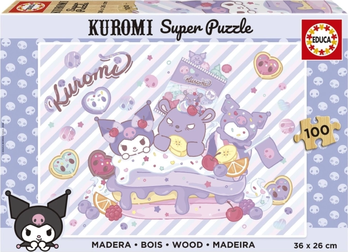 Educa дървен пъзел Kuromi 100 части