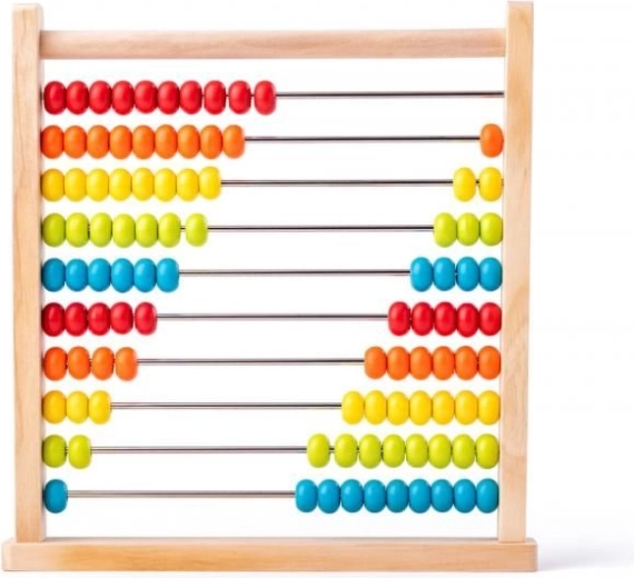 Wooden Abacus with Colorful Beads