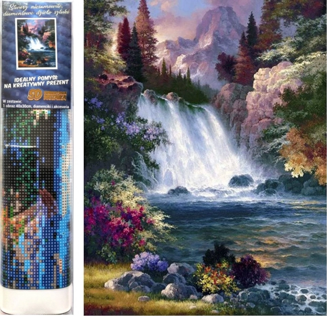 Диамантено рисуване Водопад 30 × 40 см