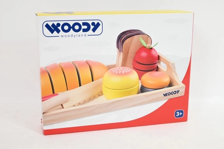 WOODY дървен поднос със закуска за рязане - 1 бр.