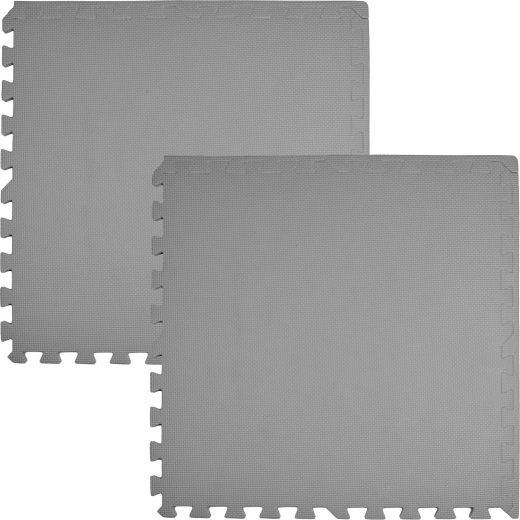 HUMBI Foam Mat 120 × 60 cm – waterproof large foam puzzle, dark grey, 2 pcs