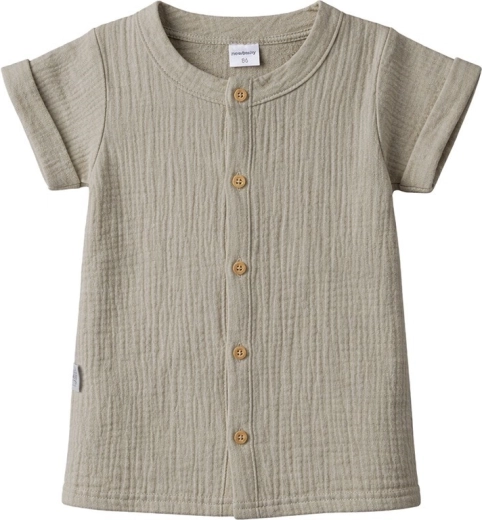 Button-up shirt for easy dressing