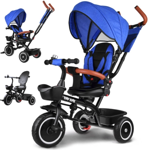 Детски триколесен велосипед 3в1 с навес TINY BIKE