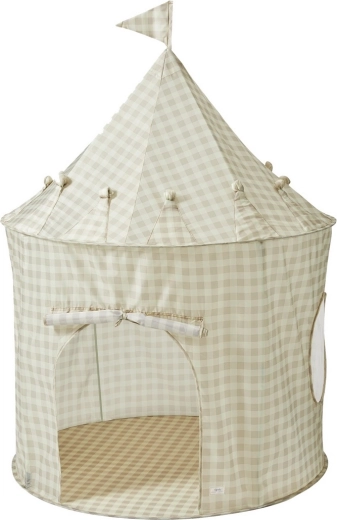 3 Sprouts детска палатка recycled gingham beige