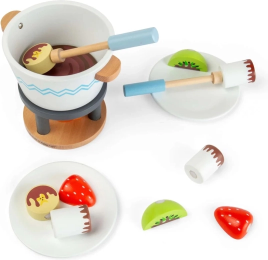 Bigjigs Toys дървен комплект за фондю с шоколад