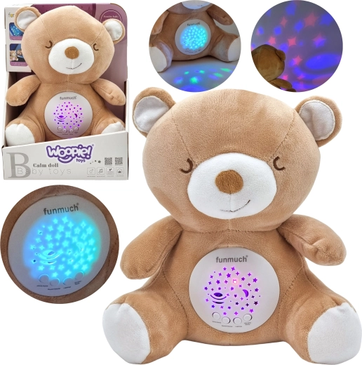 Woopie Baby плюшено мече с проектор и приспивни мелодии 2в1