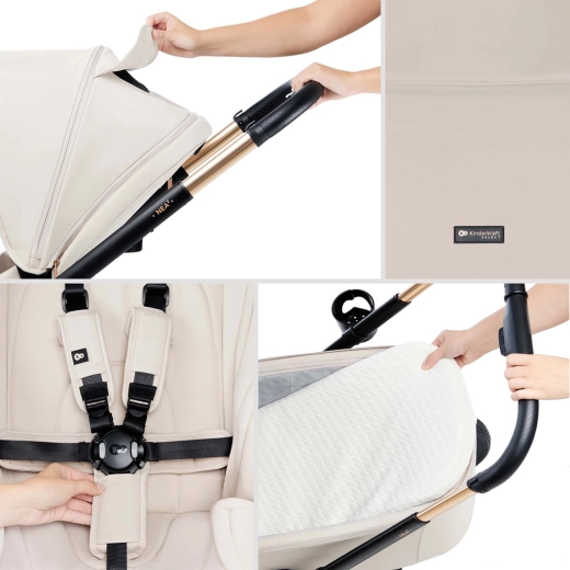 UPF50+ canopy and all-weather equipment