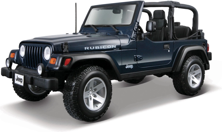 Maisto Jeep Wrangler Rubicon die-cast car model 1:18, metallic blue