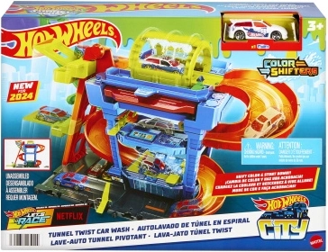 Hot Wheels City Color Shifters Car Wash with Rotating Tunnel