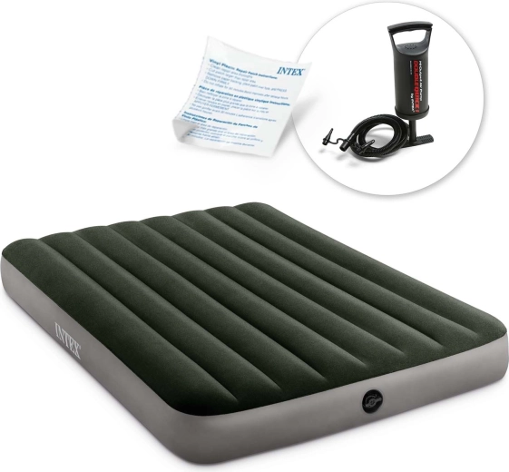 Intex inflatable mattress for two people with hand pump 191 × 137 × 25 cm