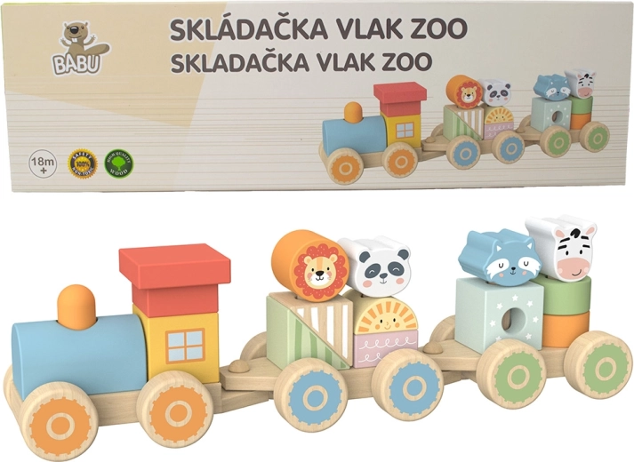 Babu Wooden Safari Train