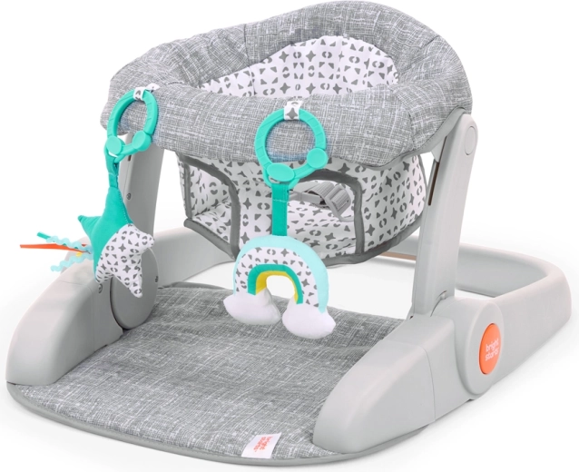 Bright Starts Learn-to-Sit baby seat with toys Grey
