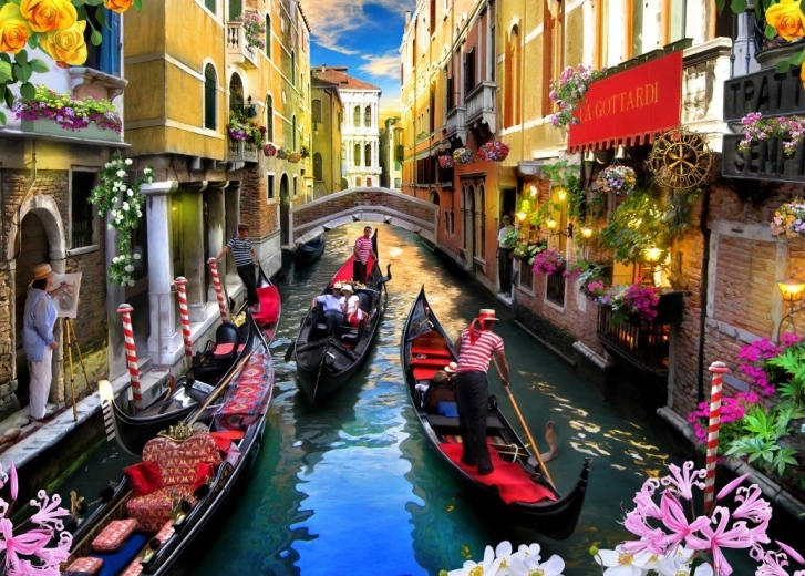 Puzzle Boatmen of Venice 500 pieces