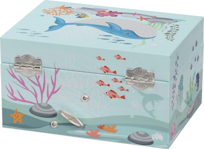 Sturdy jewelry box decorated with sea motifs