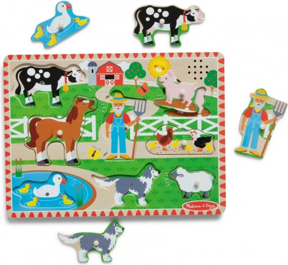 Дървен фермерски пъзел от Melissa & Doug