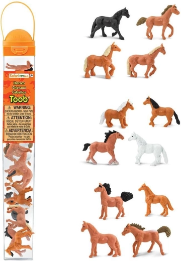 Safari Ltd. TOOBS туба с фигурки на коне (12 бр.)