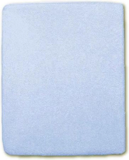 Waterproof Terry Fitted Sheet 120 × 60 Light Blue