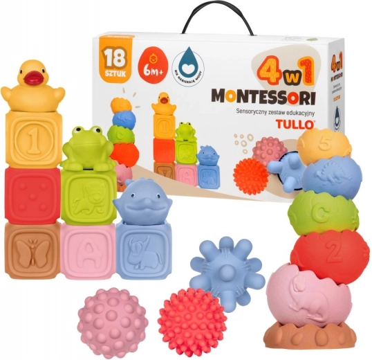 Голям комплект сензорни играчки Tullo 18 бр.