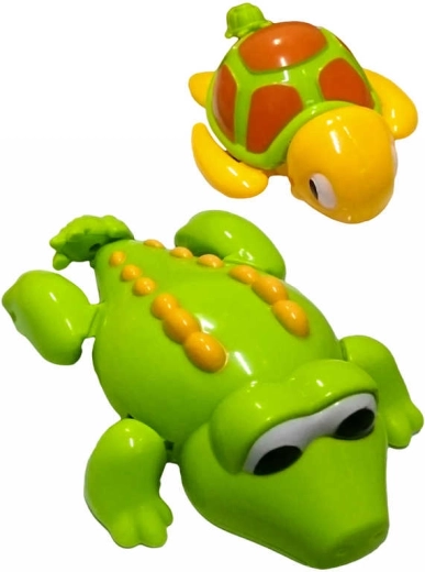 Wind-up bath toy crocodile or turtle 14 cm - 1 piece