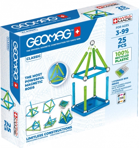 Магнитен конструктор GEOMAG classic recycled – 25 части