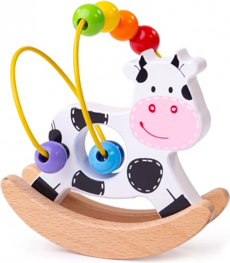 Моторен лабиринт кравичка на люлееща се основа BIGJIGS BABY
