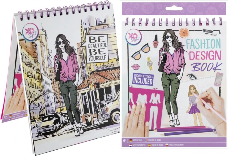 Creative Fashion Designer Set – Sketchbook with Stencils and Stickers