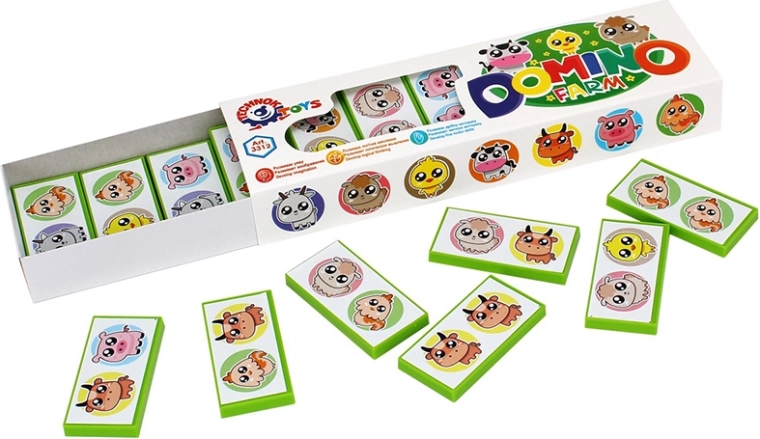 Farm Animals Dominoes in a Box