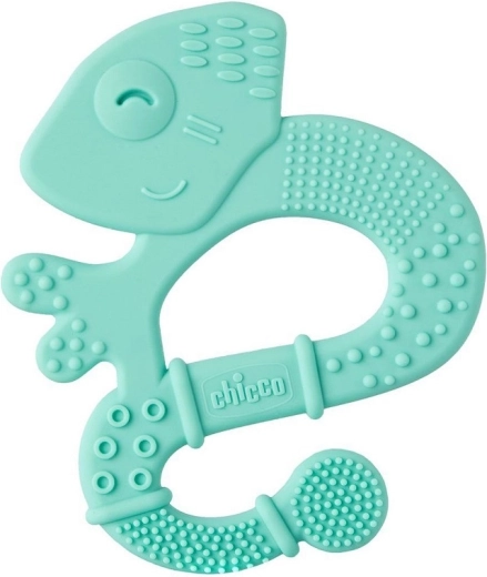 Chicco silicone teether Super Soft chameleon blue 2m+