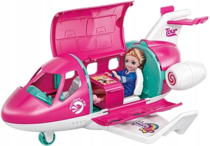 Opening airplane with access to the cabin