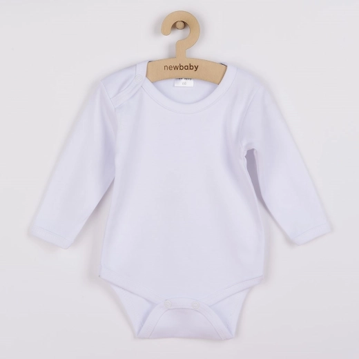 Детско боди с дълъг ръкав New Baby – бяло