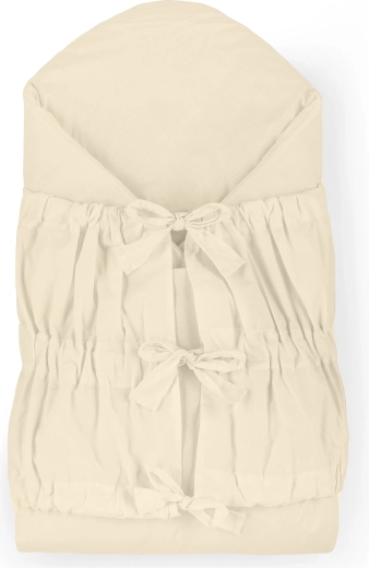 Petite&Mars lace-up swaddle Nurse with coconut insert light beige 75 × 75 cm