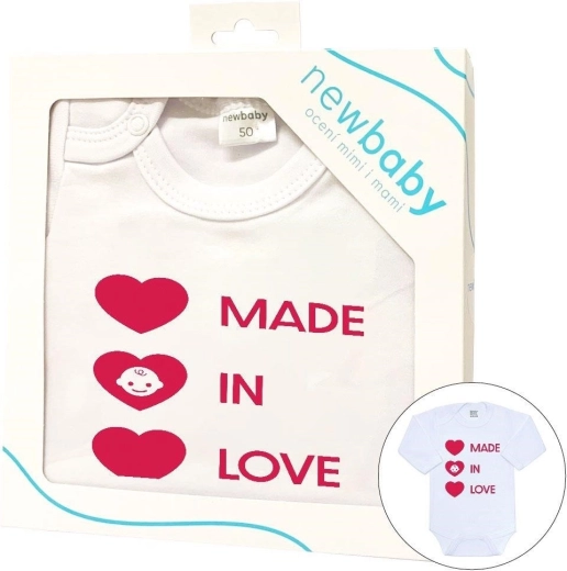 Бебешко боди New Baby Made in Love, къс ръкав